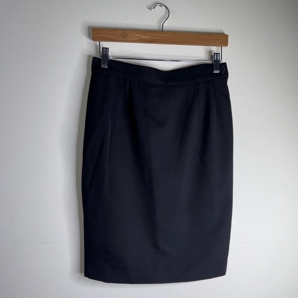 Yves Saint Laurent Dresses & Skirts - Vintage Women’s Yves Saint Laurent Encore Wool Black Pencil Skirt